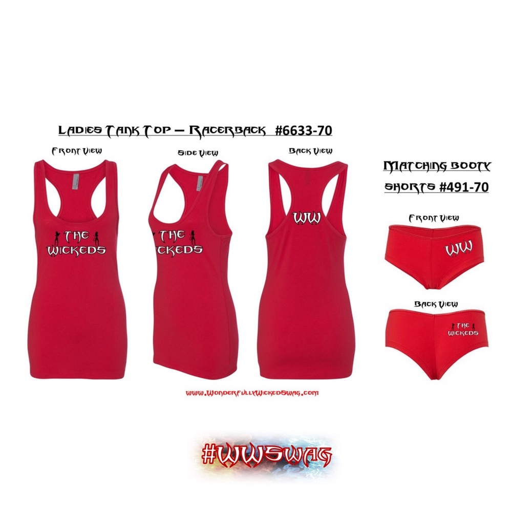 Tank Top Racerback Style - Red - Picture 2 of 5